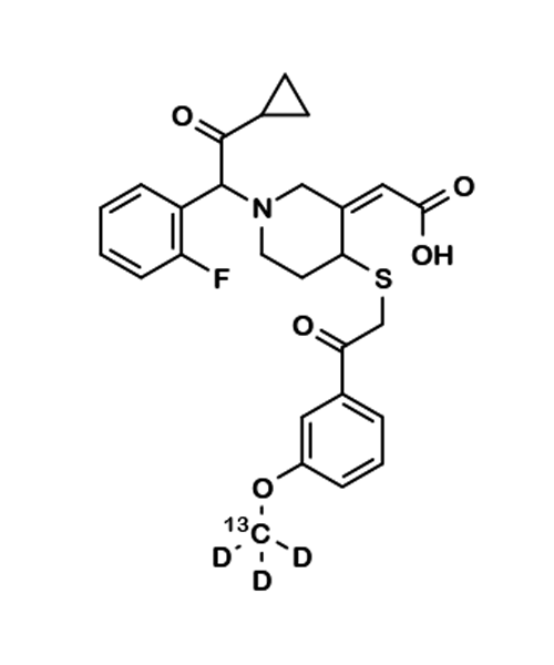 cis R-138727
Prasugrel Metabolite Derivative
Mixture of Diastereomers 13CD3