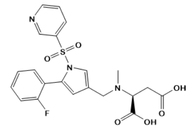 N-((5-(2-Fluorophenyl)-1-(pyridin-3-ylsulfonyl)-1H-pyrrol-3-yl)methyl)-N-methylaspartic acid