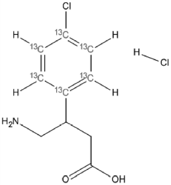 Baclofen 13C6 Hydrochloride, Buy Baclofen 13C6 Hydrochloride from Artis Biotech | ASTANDARDS