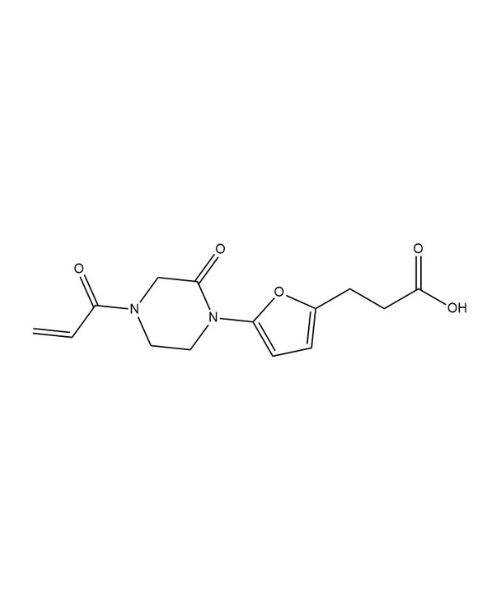 3-(5-(4-acryloyl-2-oxopiperazin-1-yl)furan-2-yl)propanoic acid
