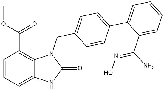 Methyl (Z)-3-((2'-(N'-hydroxycarbamimidoyl)-[1,1'-biphenyl]-4-yl)methyl)-2-oxo-2,3-dihydro-1H-benzo[d]imidazole-4-carboxylate